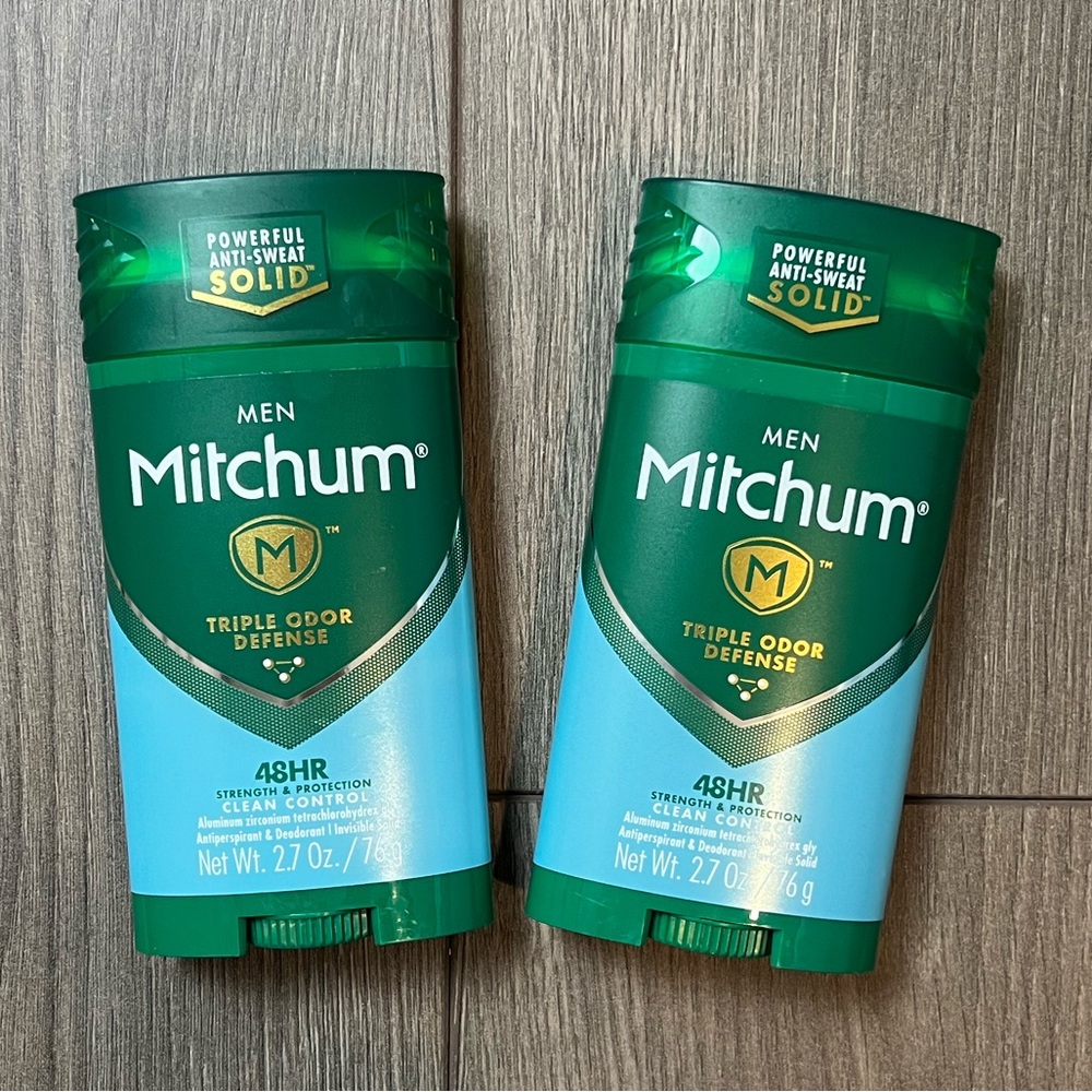 2X MITCHUM CLEAN CONTROL ANTIPERSPIRANT DEODORANT 48HR - Triple Odor Defense